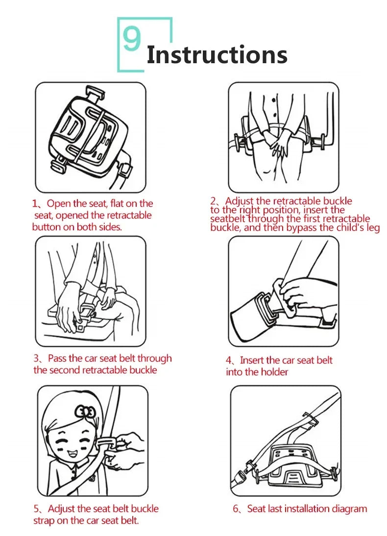 Mifold Portable Baby Car Seat Safety Cushion Travel Pocket Foldable Child Car Safety Seats Harness The Grab and Go Booster