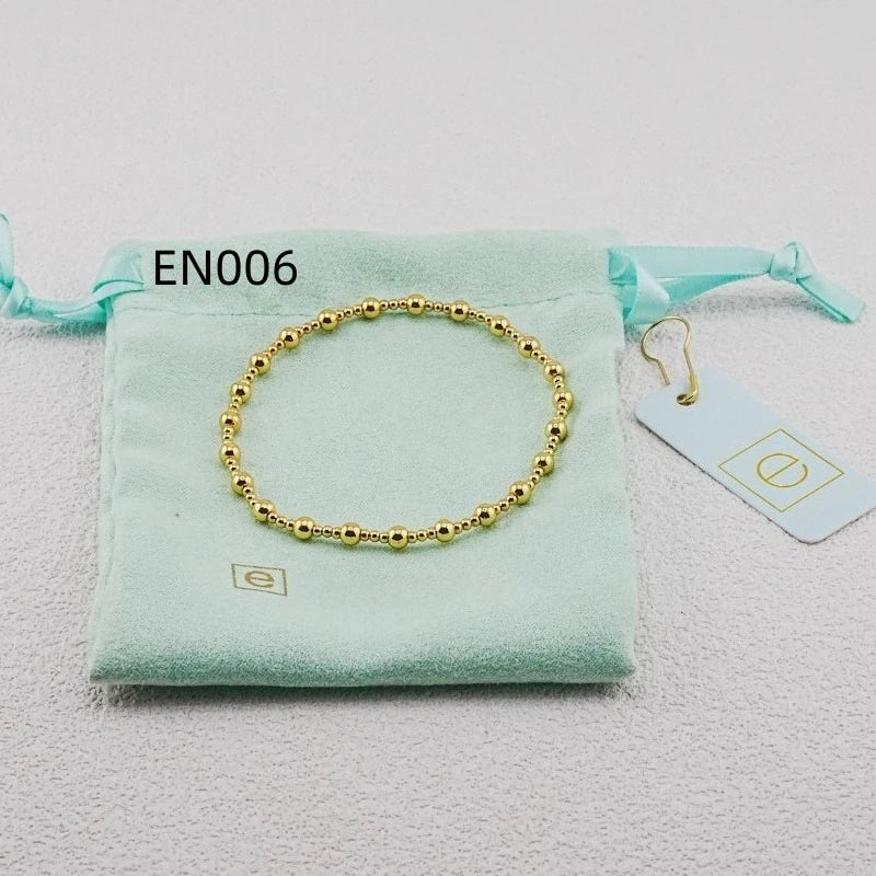 VKVVA Fashion Jewelry Gold-plated Classic Sincerity Pattern 4mm Bead Bracelet for Women Unique Gifts