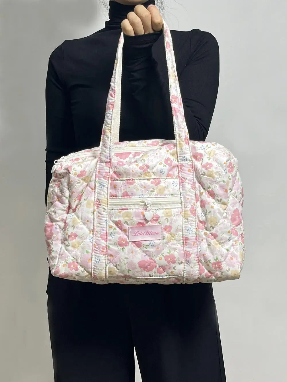 Korean Style Stroller Organizer Bags Flower Multi-pocket Floral Mummy Bag Portable Baby Care Storage Women Handbag Outdoor