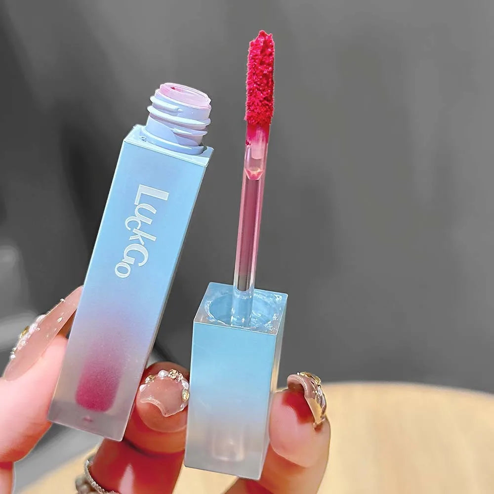 1Pc Nude Matte Lip Mud Waterproof Non-stick Pink Liquid Lipstick Long Lasting Highly Pigmented Lipgloss Tint Korean Cosmetics