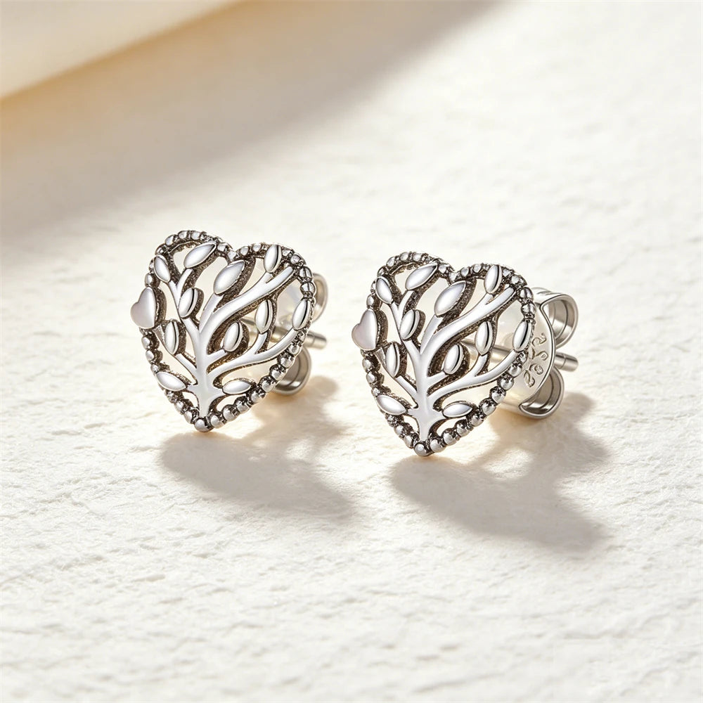 925 Sterling Silver Butterfly Flower Bee Lilac Leaf Zircon Earrings Suitable for Daily Wear as Women's Jewelry Holiday Gifts