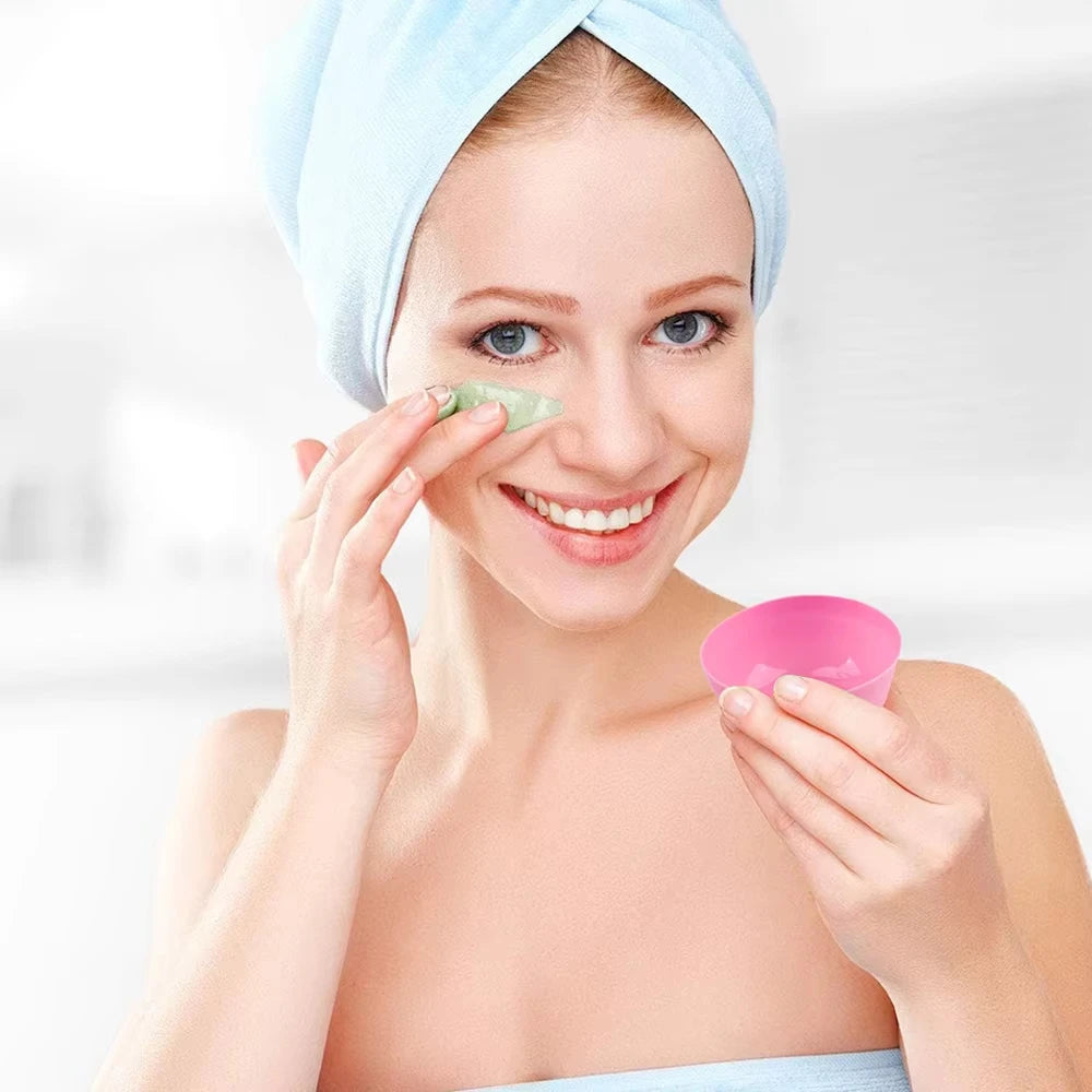 6/10PCS Face Skin Care Set Beauty Mask Mixing Bowl Silicone Facial Mask Brushes Compressed Facial Sponges Spray Beauty Tools