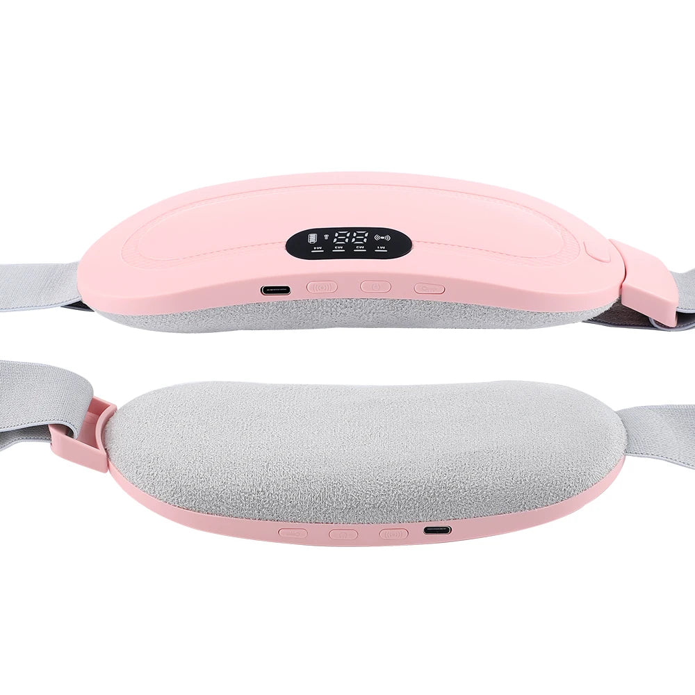 Electric Abdominal Massage Belt Uterus Warmth Hot Compress Vibration USB Charging for Women's Health Waist Warming Device