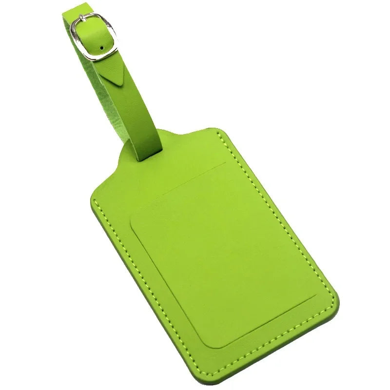 PU Leather Luggage Tag Women Men Travel Accessories Suitcase ID Address Name Holder Baggage Boarding Tag Portable Label