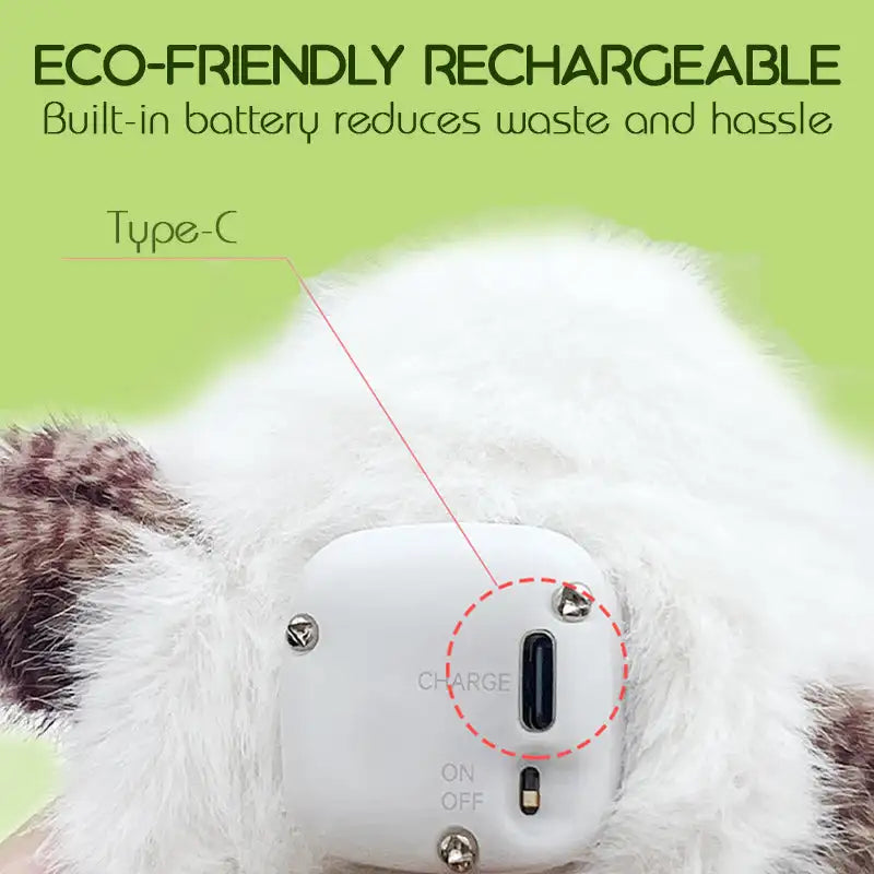 Cat Toy with Induction Movement Birds Toy for Cats Rechargeable Flapping Cat Toys Motion Activated for Indoor Hunting