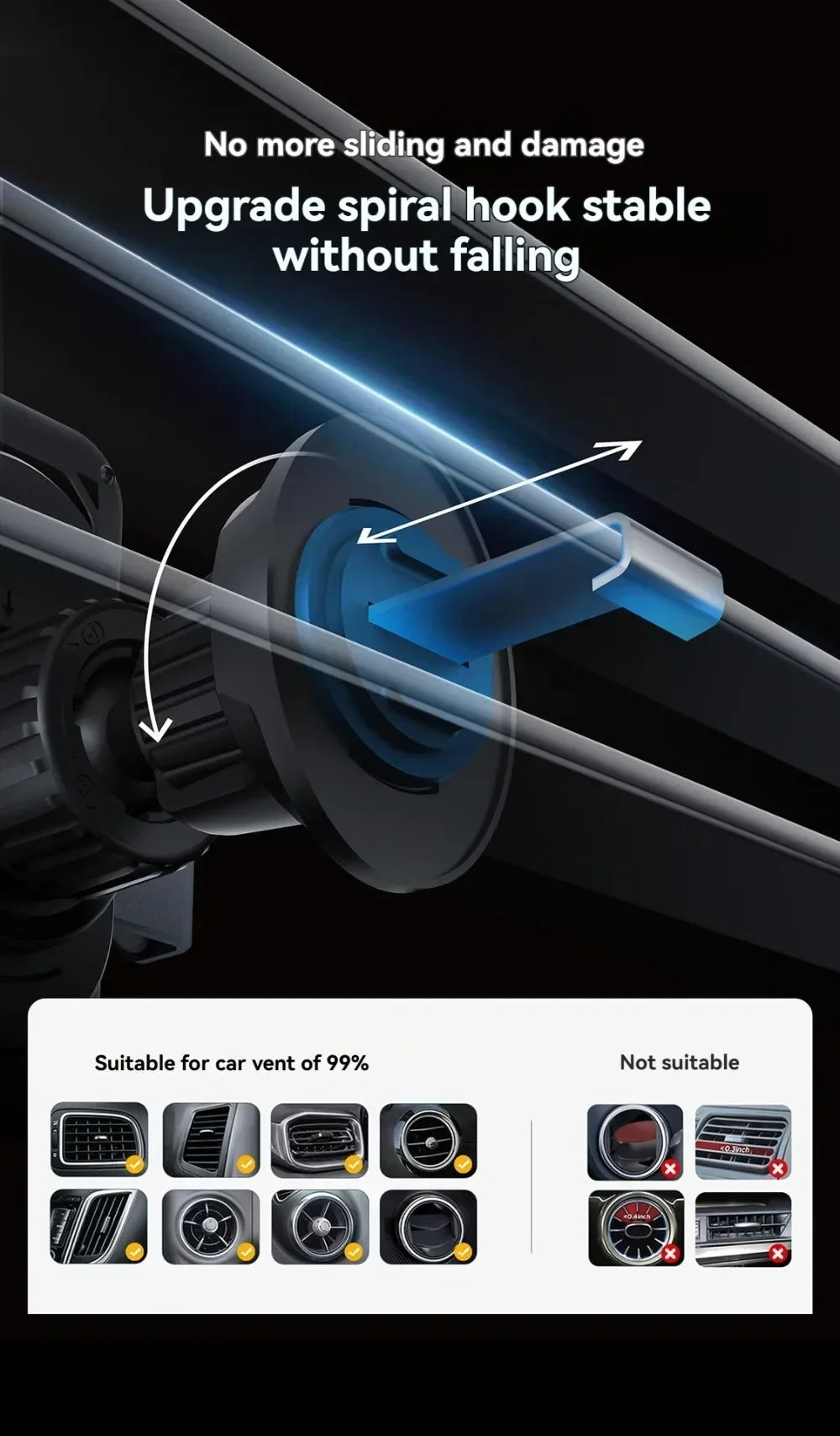 Auto-Sensing Car Wireless Charger Electric Rotating Mount Ambient Light Compatible Fast Charging Station for iPhone 17 16 15 14