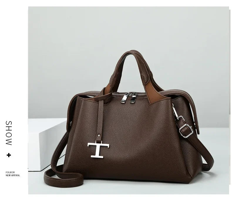 Luxury leisure travel zipper shoulder bag, high-quality design handbag, classic and trendy women's backpack