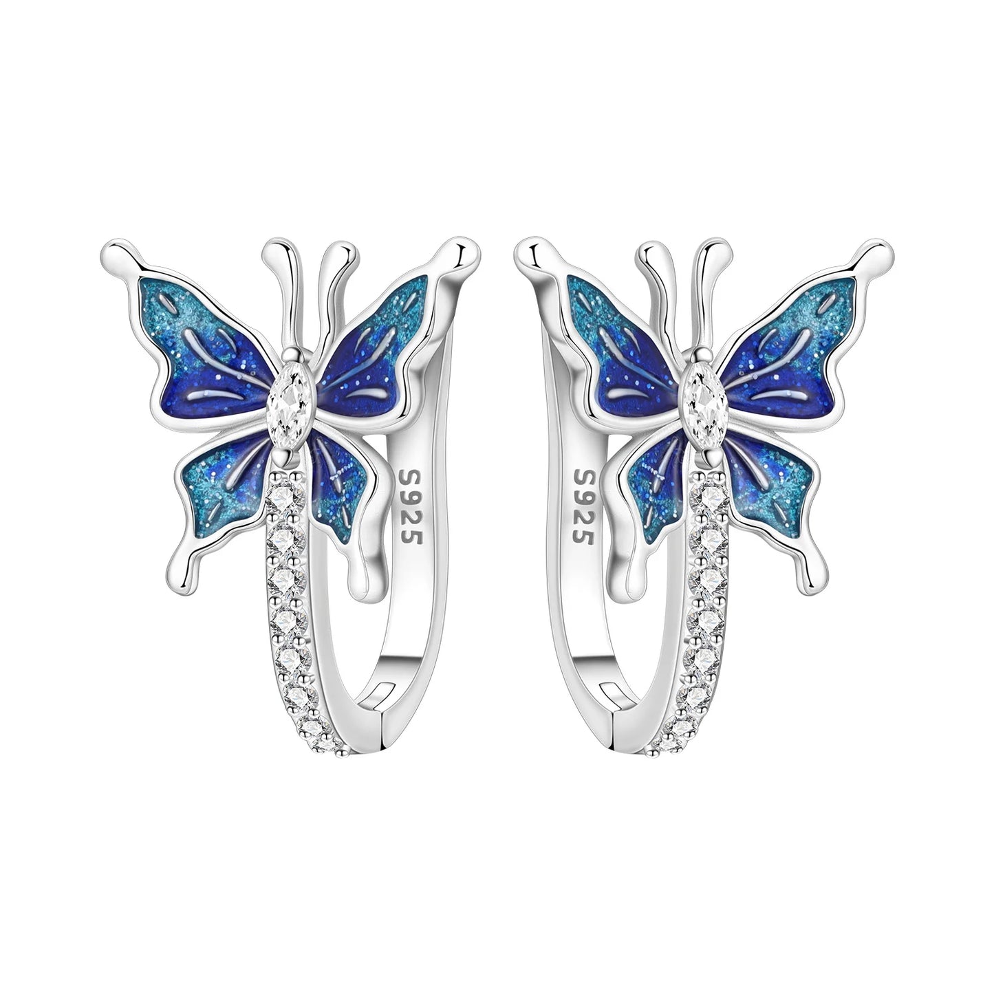 925 Sterling Silver Needle Iris Flower Hoop Earrings for Women Original Elegant Versatile Jewelry Birthday Party Fine Gift 2026