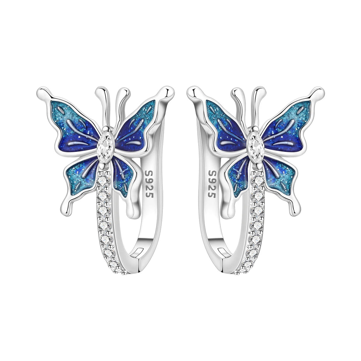 925 Sterling Silver Needle Iris Flower Hoop Earrings for Women Original Elegant Versatile Jewelry Birthday Party Fine Gift 2026