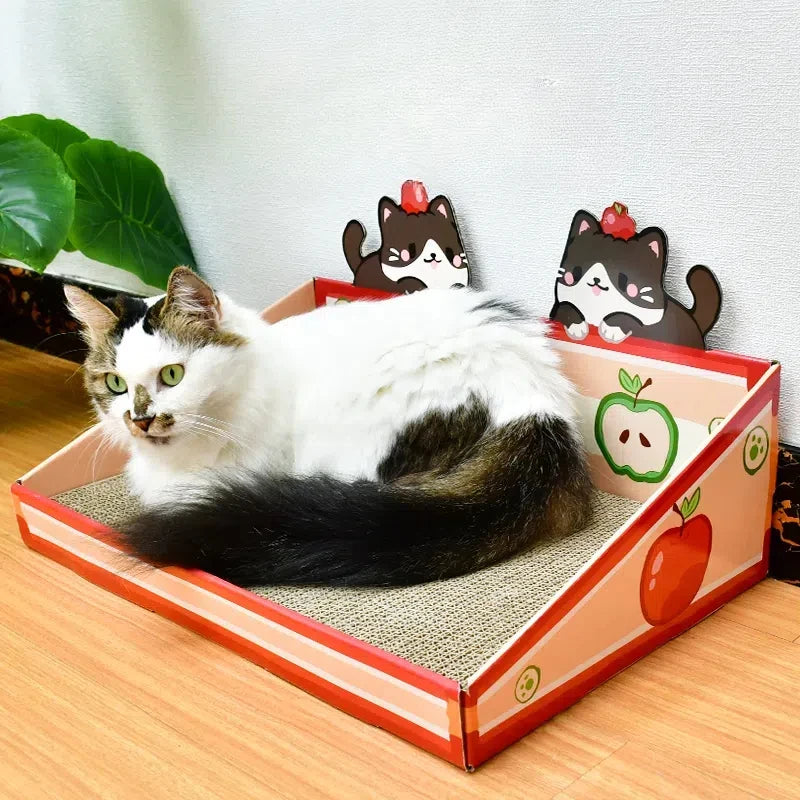 Cardboard Cat box Cat Bed with Scratching board Corrugated cat scratcher for cats kittens cat scratching mat