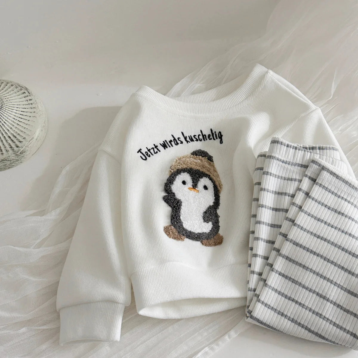 2Pcs Baby Girl Clothes Sets Newborn Kids Clothing Children Toddler Infant Outfit Cartoon Bear Embroidery Long Sleeves Top Pants