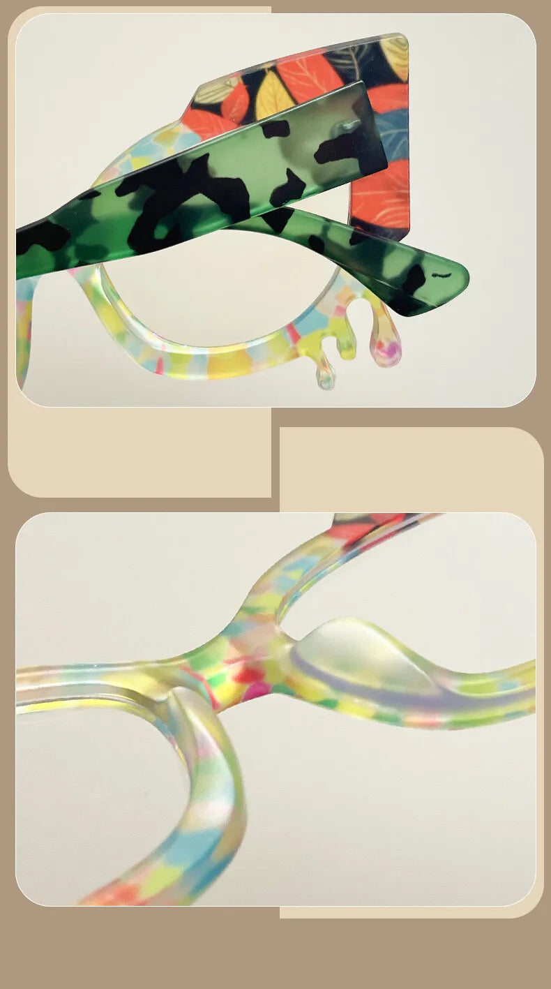 2024 New In Colorful Reading Glasses Women Popular Casual Optical Presbyopia Eyeglasses Diopter +50+100+150+200+300+350 300921