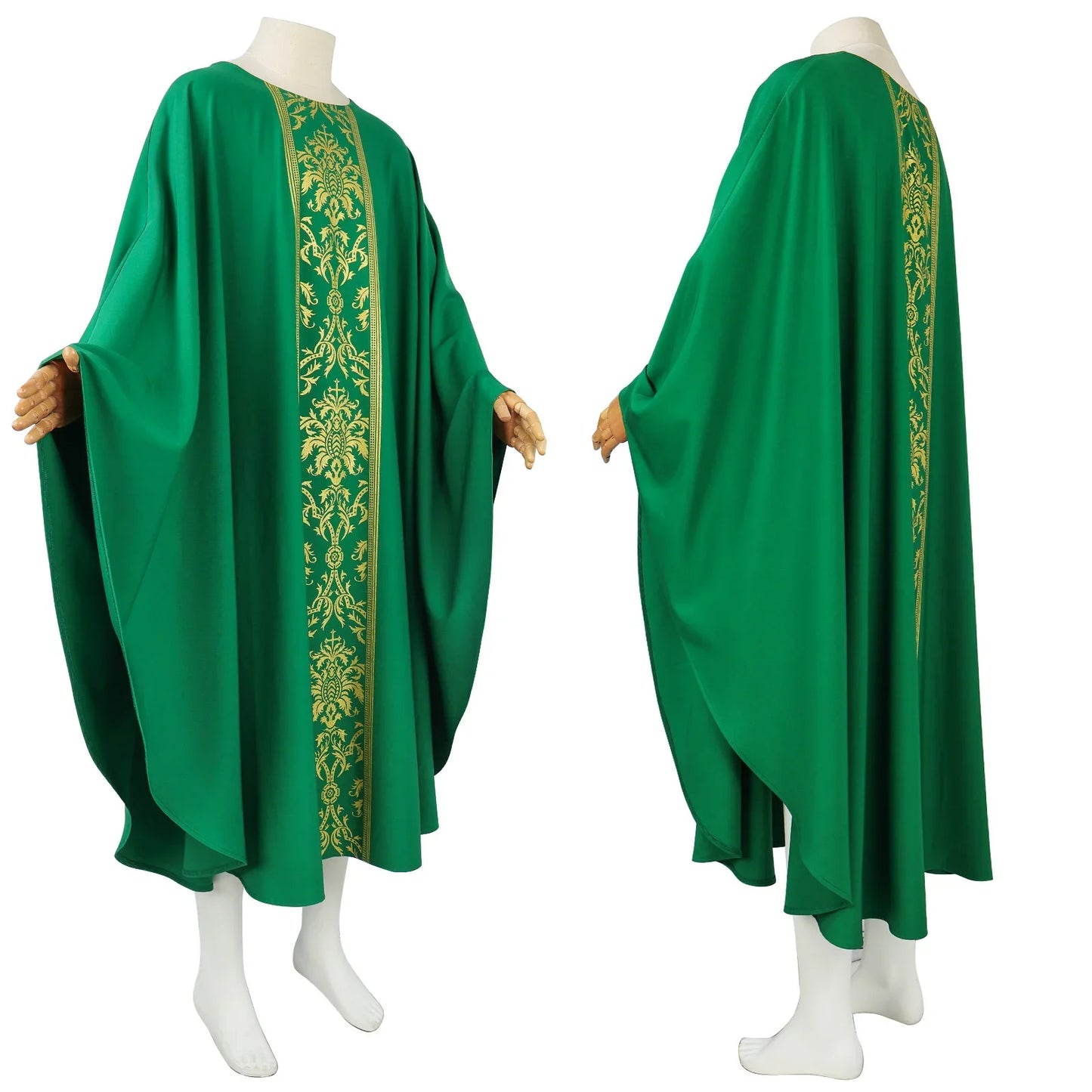 Halloween Priest Religious Robe Cosplay Costume Costume Robe Chasuble Priest Vintage Baggy Robe Gown Cape Party Outfit for Adult