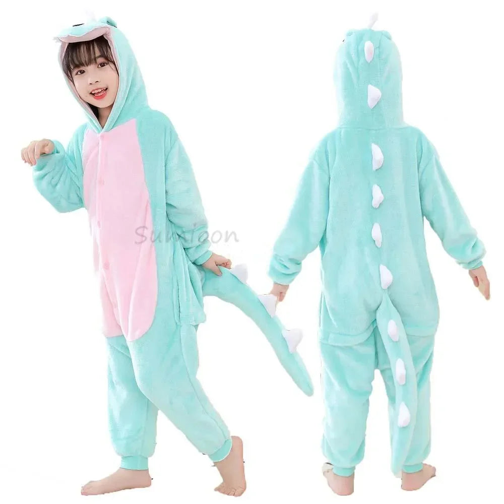 Kigurumi Onesie Kids Unicorn Pajamas For Children Animal Cartoon Blanket Sleepers Baby Costume Winter Boy Girl Licorne Jumspuit