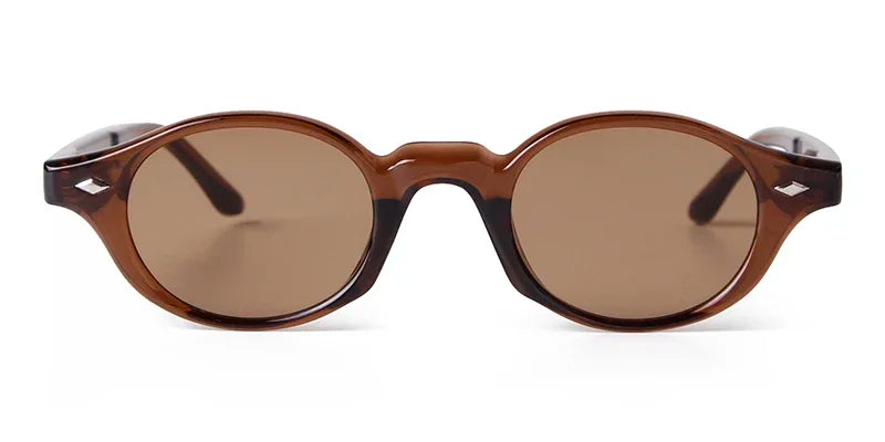 Retro Small Oval Sunglasses Women Brand Design Rivet Blue Tortoise Shell Sun Glasses Outdoor Men Shades Female UV Oculos De Sol