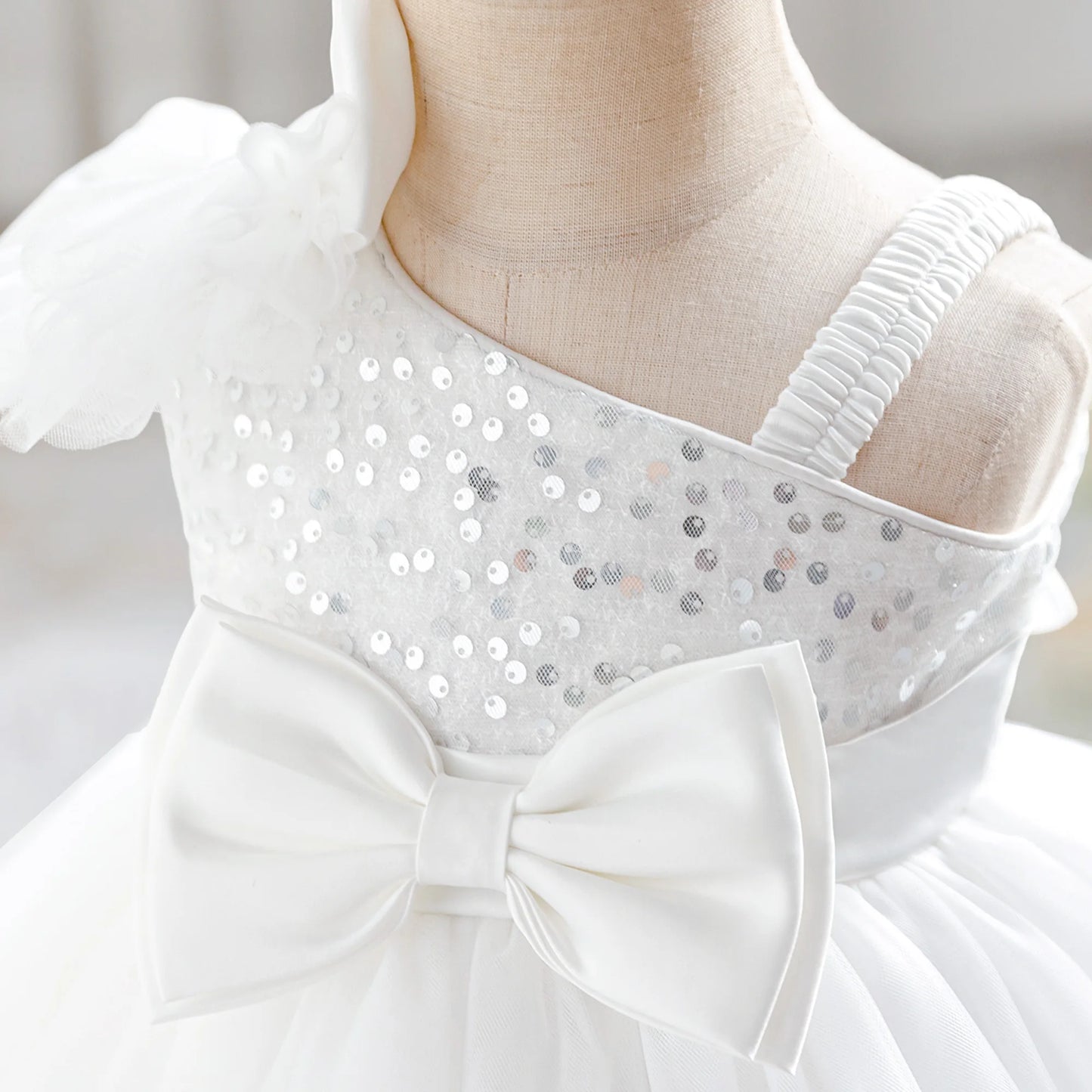 Toddler Baptism Party Baby Girls Dresses Girls Tulle 1st Birthday Wedding Prom Baby Dress Infant Bridesmaids Christmas Costumes