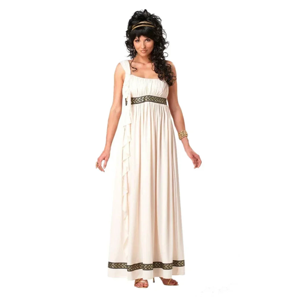 Halloween Man Women Ancient Greek Mythology Rome Toga Robe Greek Mythology God Goddess Costume Couples Fantasia Fancy Dress