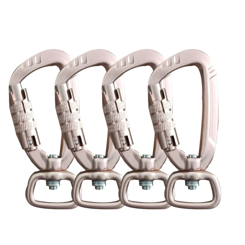 Safety Carabiner Clip Auto Locking 360 Rotational Hook 4KN Pull for Dog Leash Hammocks Backpacks Outdoor Climbing Accessories