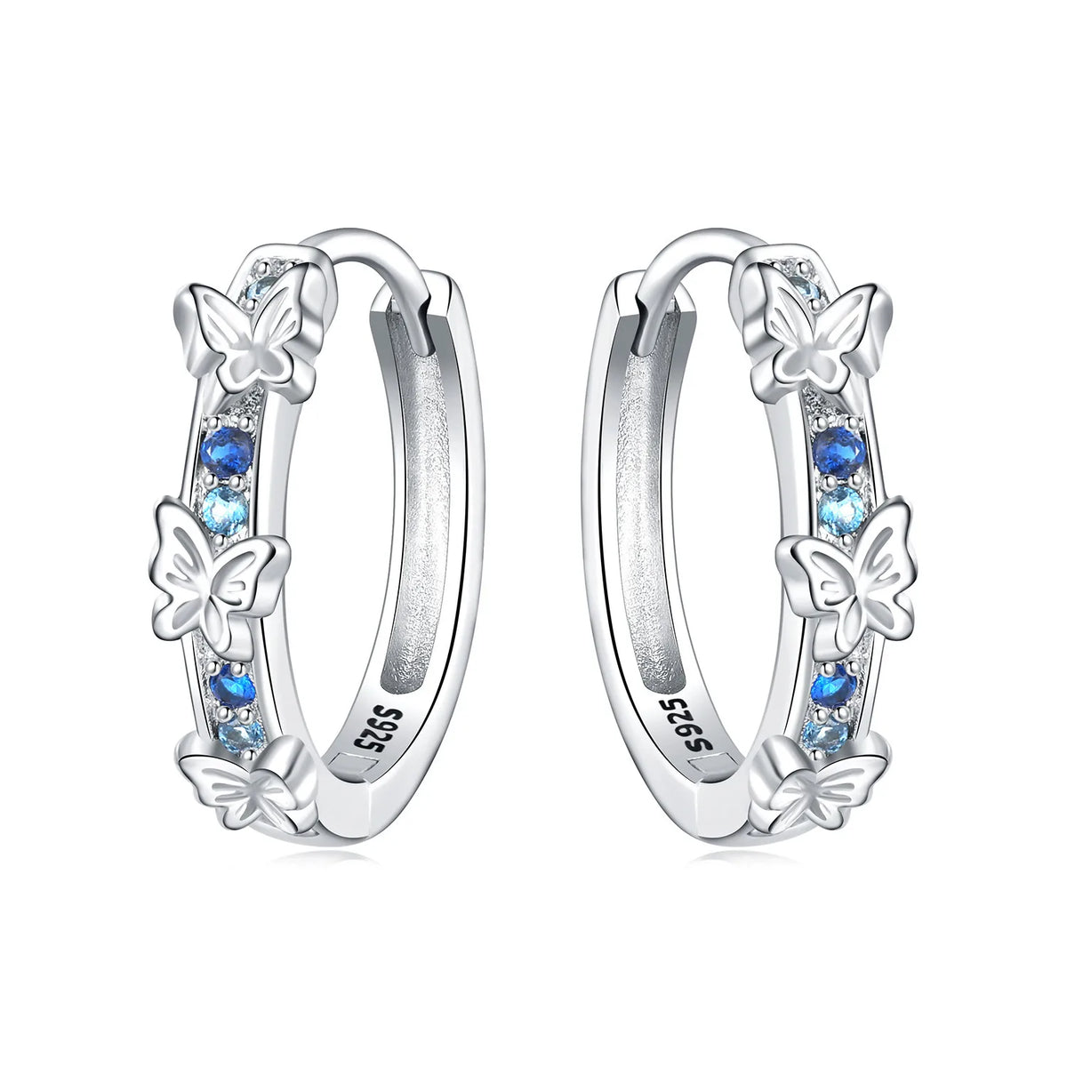 925 Sterling Silver Needle Iris Flower Hoop Earrings for Women Original Elegant Versatile Jewelry Birthday Party Fine Gift 2026