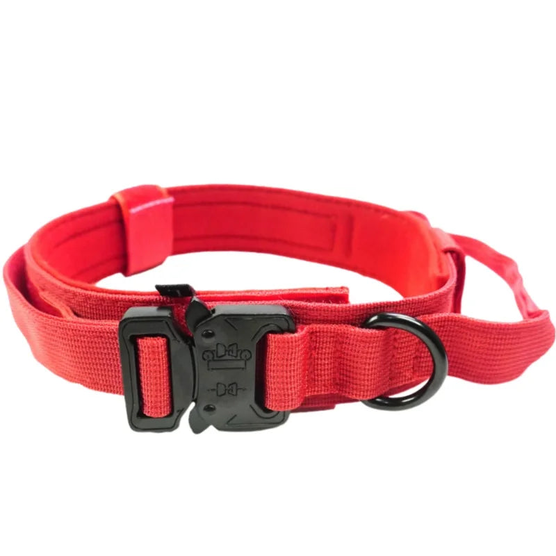 Outdoor Tactical Dog Collar Metal Buckle Collar for Dog Pet Products Nylon Medium Large Dog Training Neck Collars Accessories