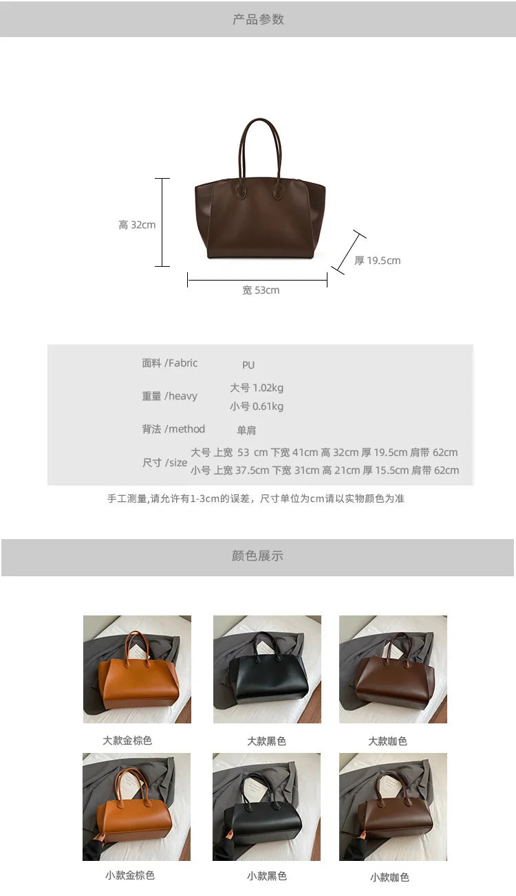 Luxury Women's Large Tote Bag Genuine Leather Shoulder Bags 2025 Female Retro Handbags High Quality Ladies Messenger Bag Black