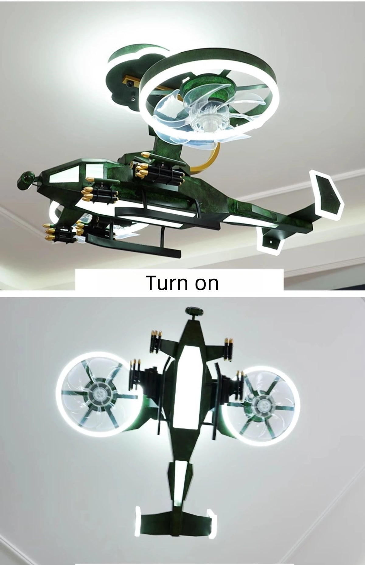 Kids Plane Ceiling Fan With Lights For Bedroom Study Kindergarten Children's Room Decoration Led Lighting Lustre Chandelier Lamp