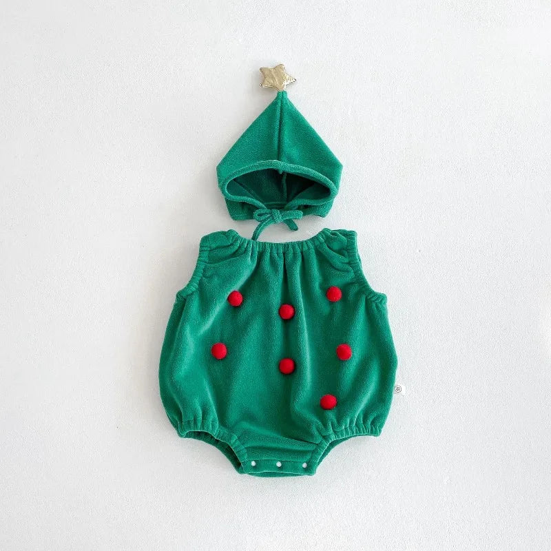 Baby Girl Boy Autumn Winter Christmas Cute Sleeveless Bodysuit Long Sleeve Striped Top Pants Infant Bibs Newborn Clothes B6091