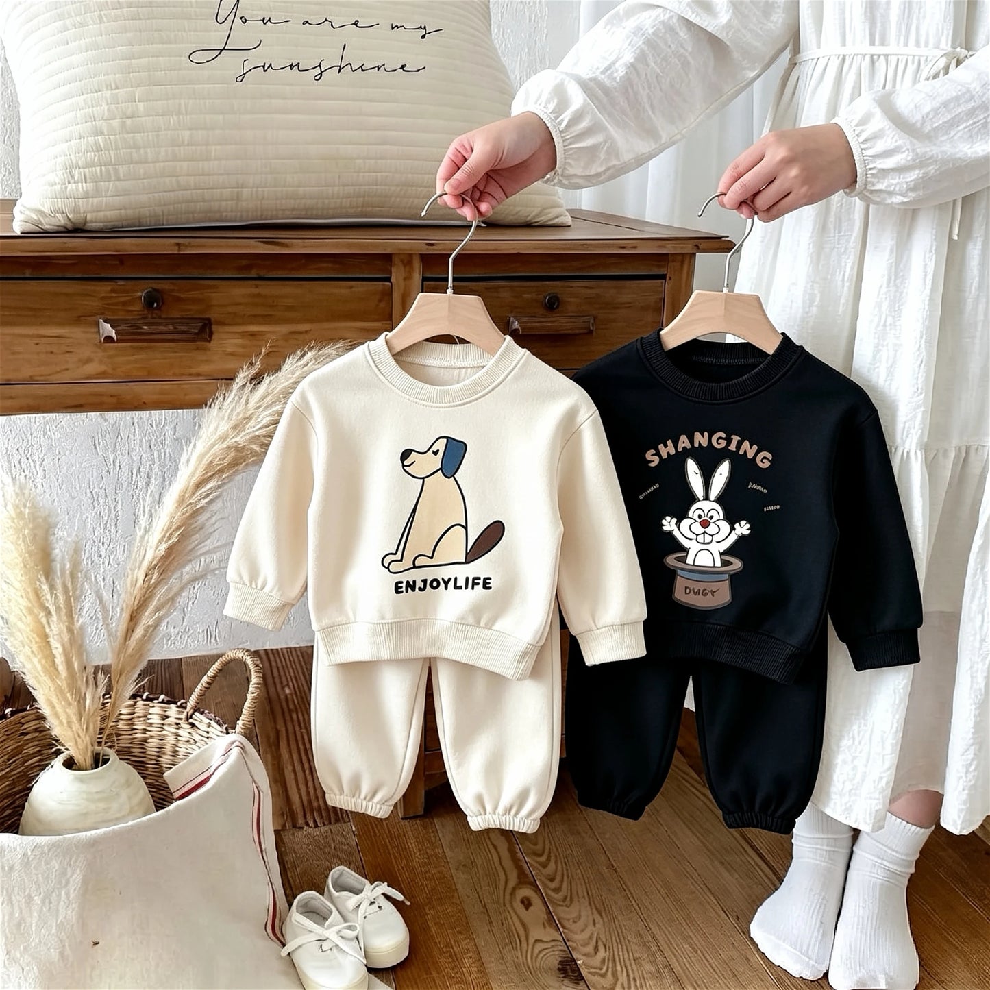 6m-6y Toddler Costume Suit Autumn Long Sleeve Casual Tracksuits Kids Sweatshirt + Pants Two Piece Set Cartoon Outfits Children's