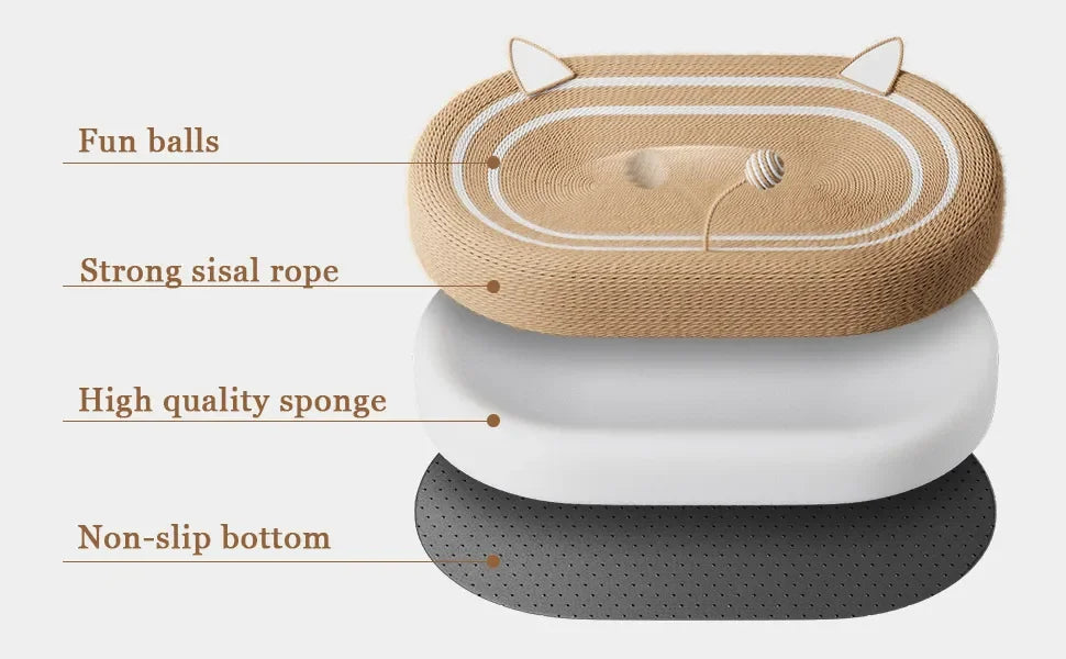 Cat Scratching Nest, Household Multifunctional Sisal Cat Scratching Board Sofa Bed Dual-purpose Scratch-resistant Large Cat Bed