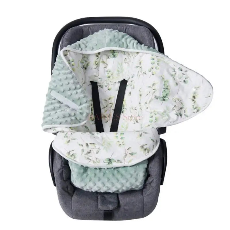 C9GB Baby Car Seats Wrap Blanket Breathable Cotton Baby Swaddles Multiple Pattern