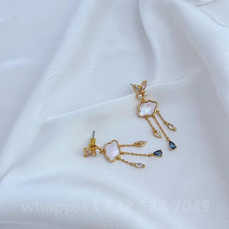 1:1 KS Jewelry Gold Stud Earrings For Women Fashion Jewelry Birthday Gift