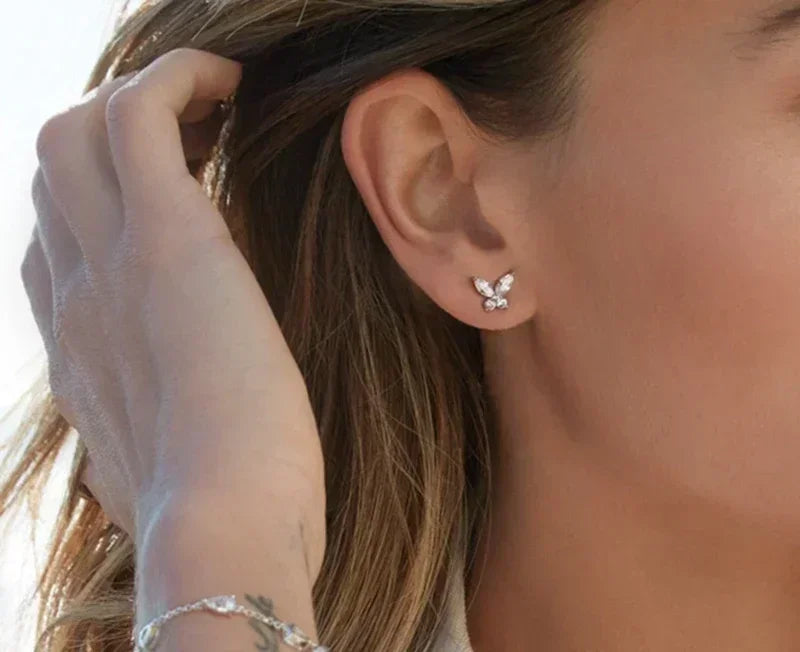 LI KI 925 Sterling Silver 2022 New Butterfly Earrings  Beautiful Fashion Jewelry Free Delivery Valentine'S Day Gift