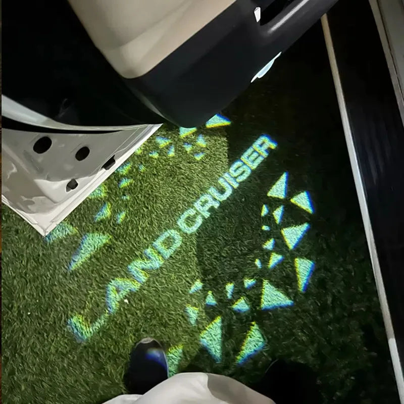 LED Car Door Welcome Light Projector Ghost Shadow Courtesy Lamp For Land Cruiser LC300 2007-2019 Car Accessories 2PCS