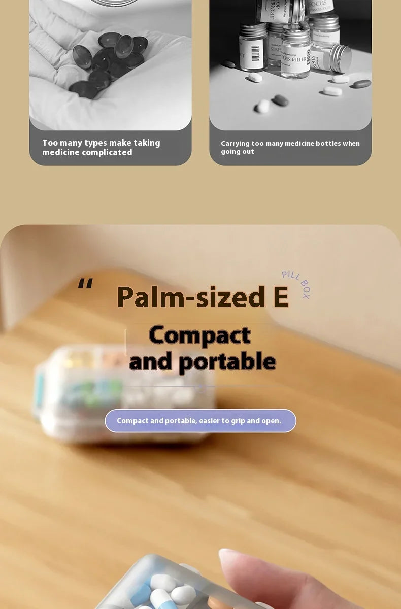 Travel Pill Organizer Moisture Proof Pills Box for Pocket Purse Daily Pill Case Portable Medicine Vitamin Holder Container