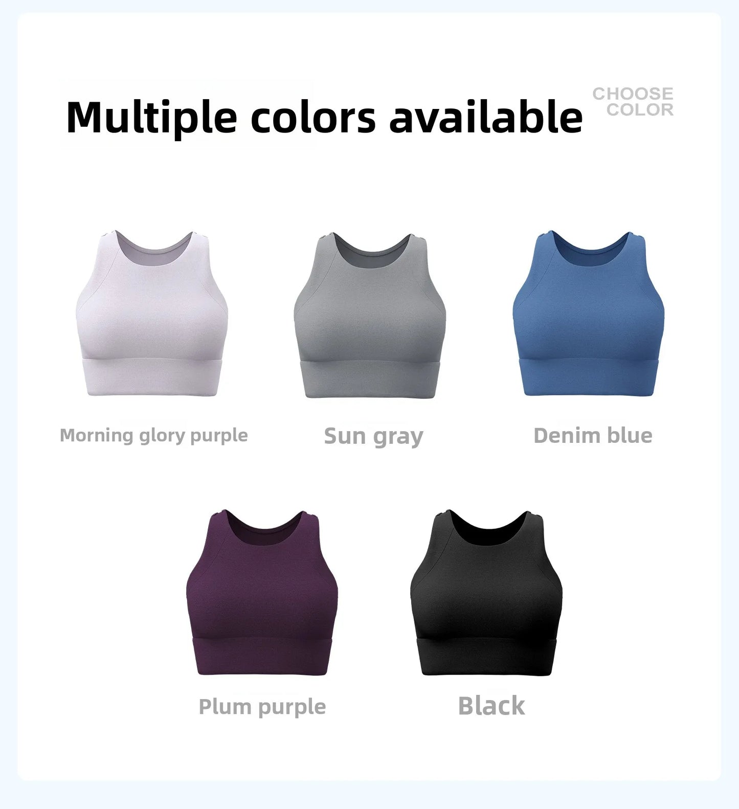 New Women's Sports Yoga Tank Top Halter Neck, Sexy Running Bra with Built-in Pads High-Intensity Shock-Absorbing Bra Tennis L