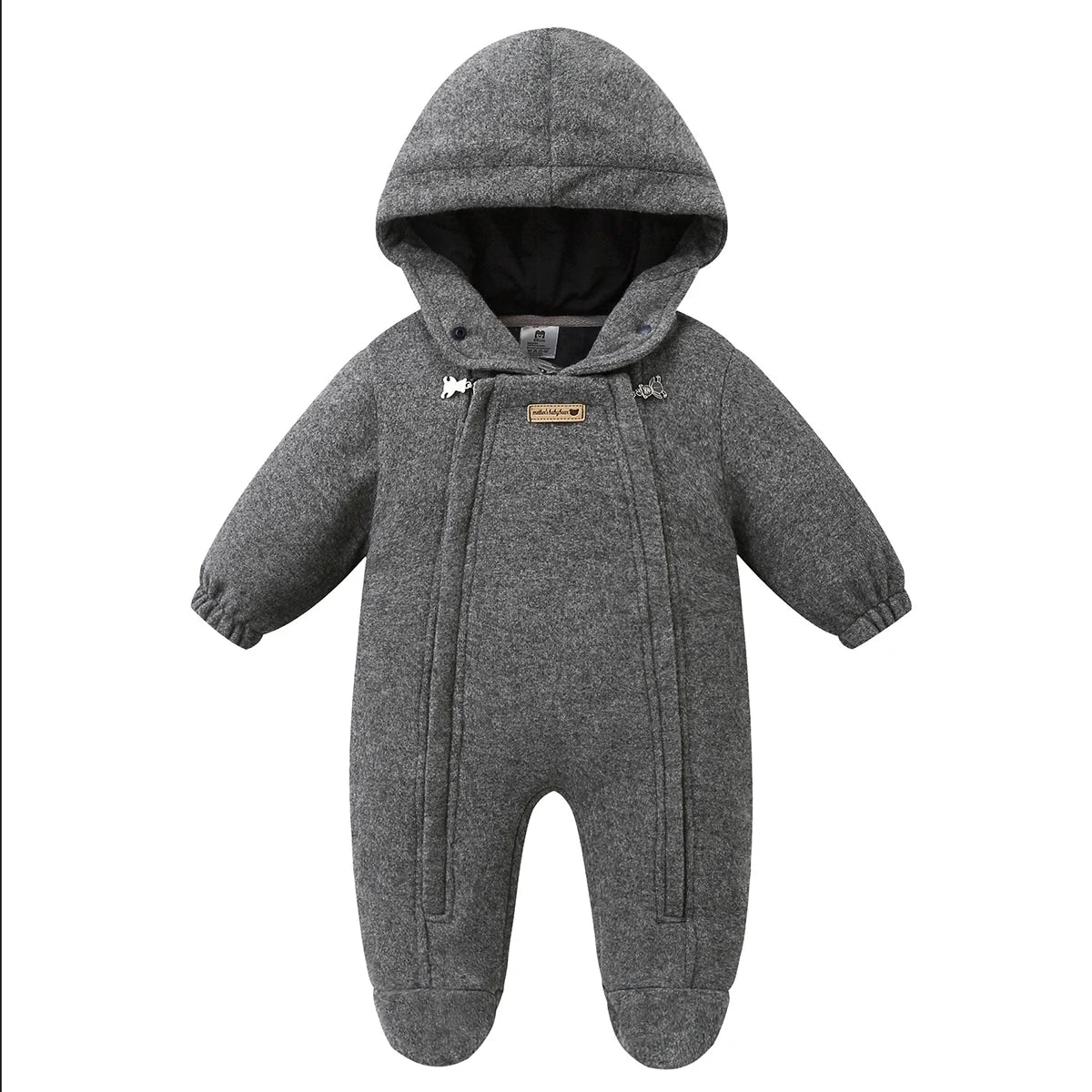 Ircomll New Winter Autumn Infant Newborn Rompers Composite Wool Inside Fleece Girls Boys Jumpsuit Kids Jacket Children Coat