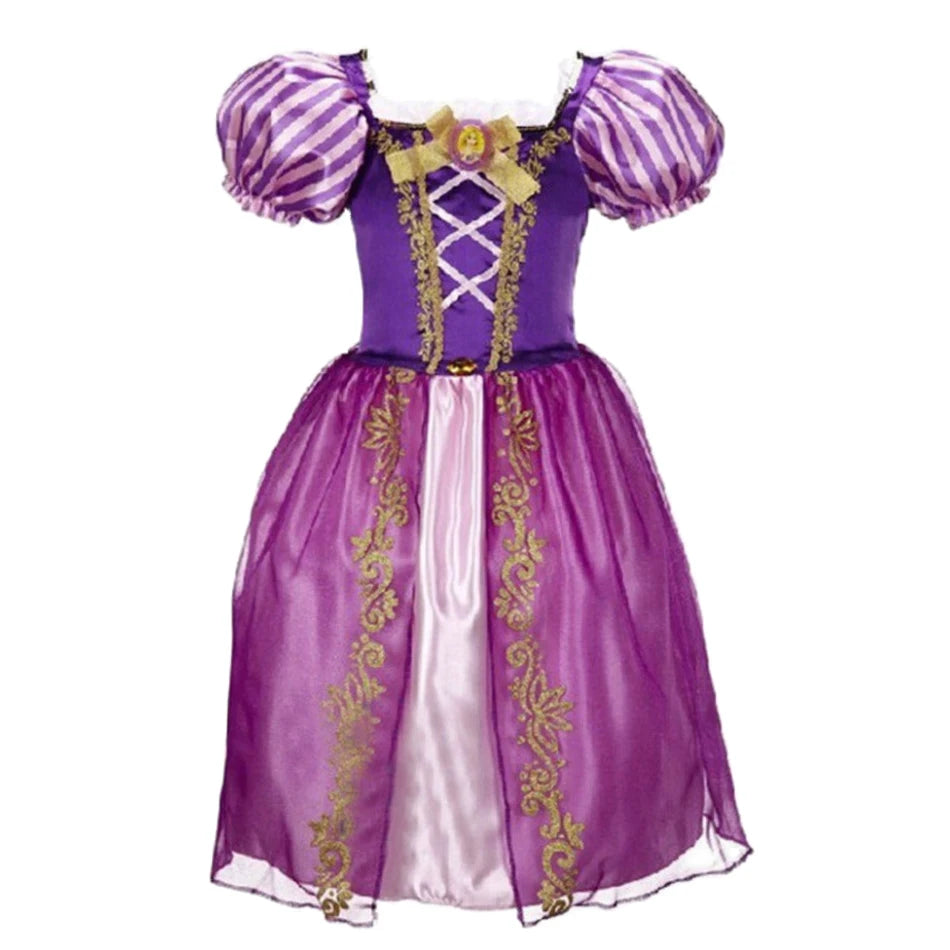 Halloween Birthday Dress Cinderella Snow White Aurora Rapunzel Princess Costume for Girls Kids 2-8Y