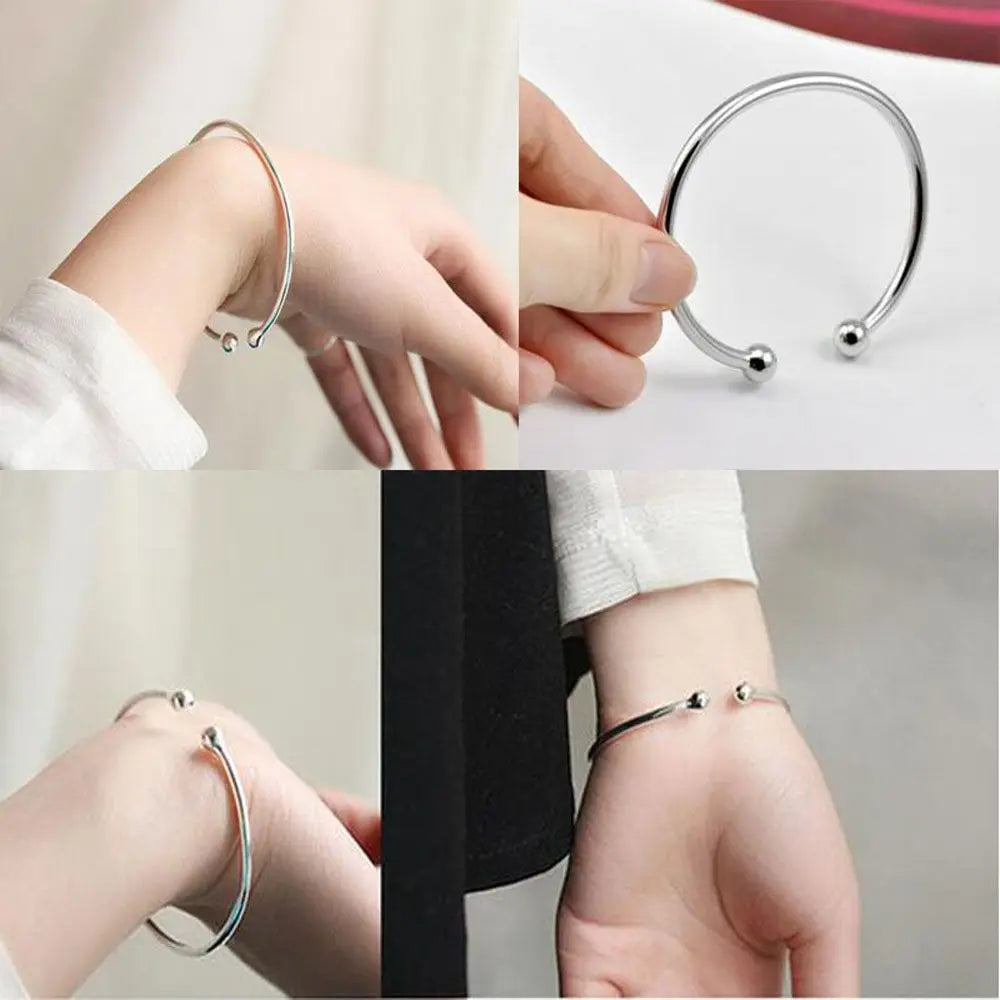 Classic Wholesale Silver Plated Bracelet Mens/Womens Fashion Jewelry Adjustable Bangles