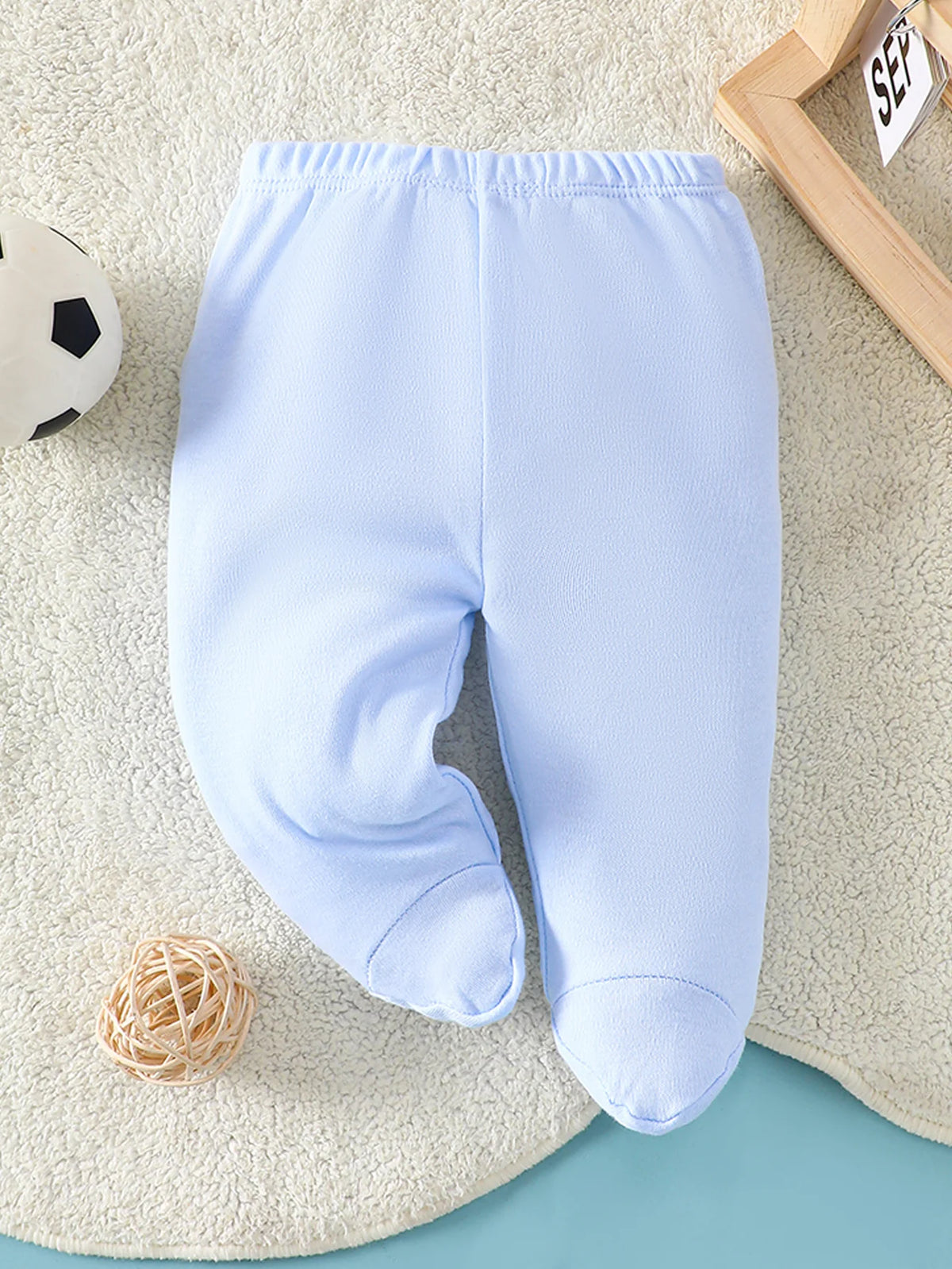 8-Piece Baby Romper Set | 100% Cotton | Soft & Breathable | Blue Cartoon Rugby Design | For 0-9 Months Infants