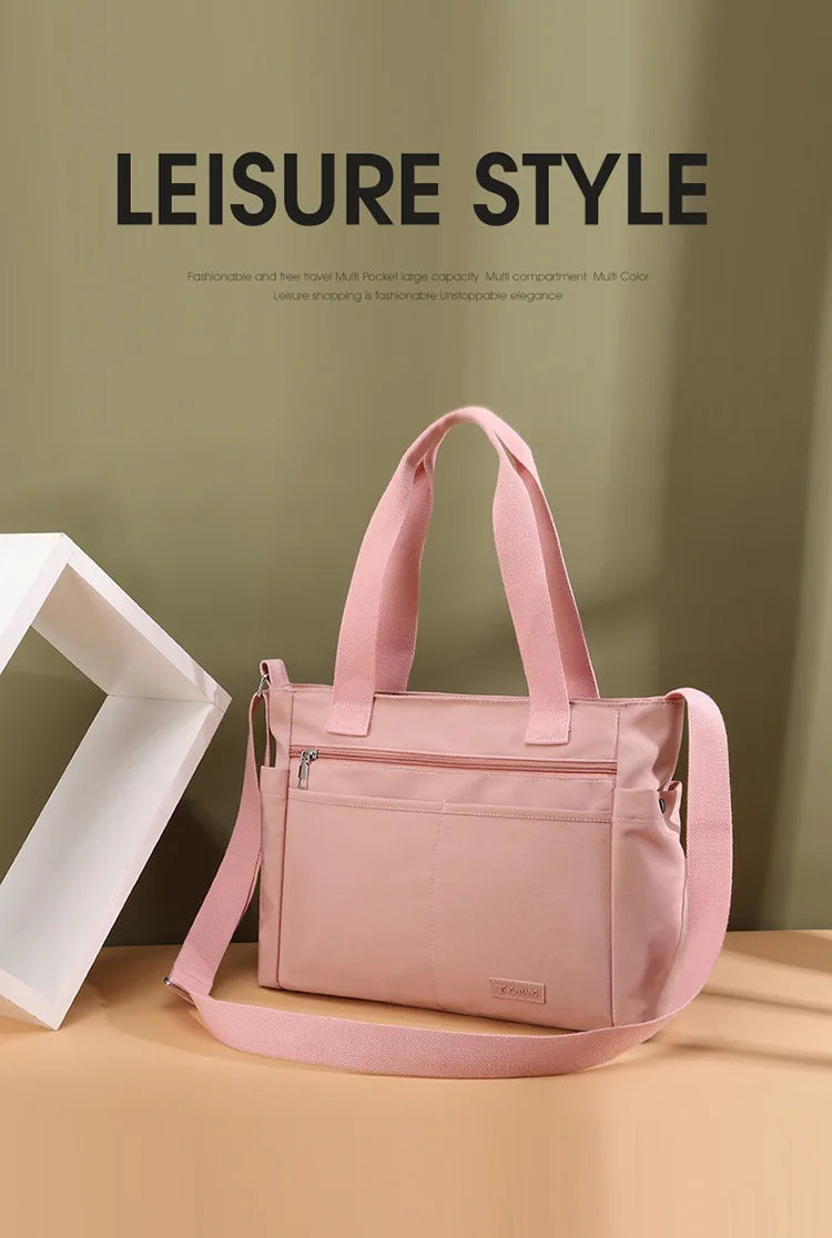 Women Bag Crossbody Nylon Large Capacity Shoulder Bag Lightweight Handbag Maternity Diaper Baby Bag For Mom Travel Dropshipping