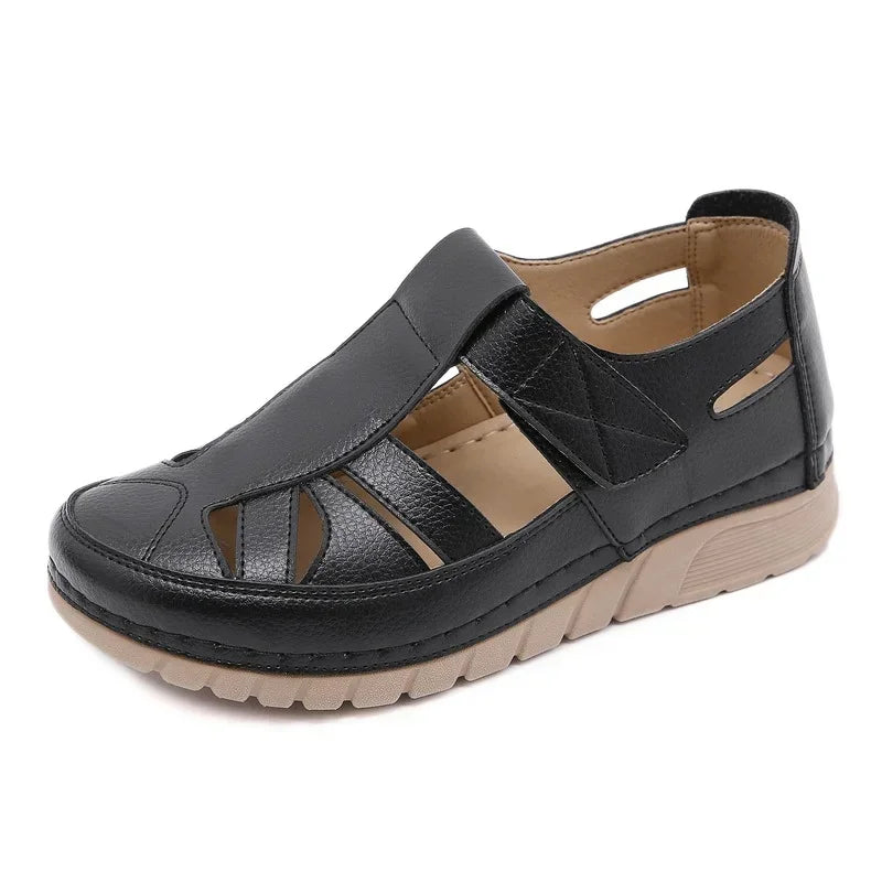 Women's Shoes Sandals Fashion Baotou Wedge Platform Sandals Ladies Retro Rome Sandalias Mujer Slip on Beach Shoes Footwear 2024