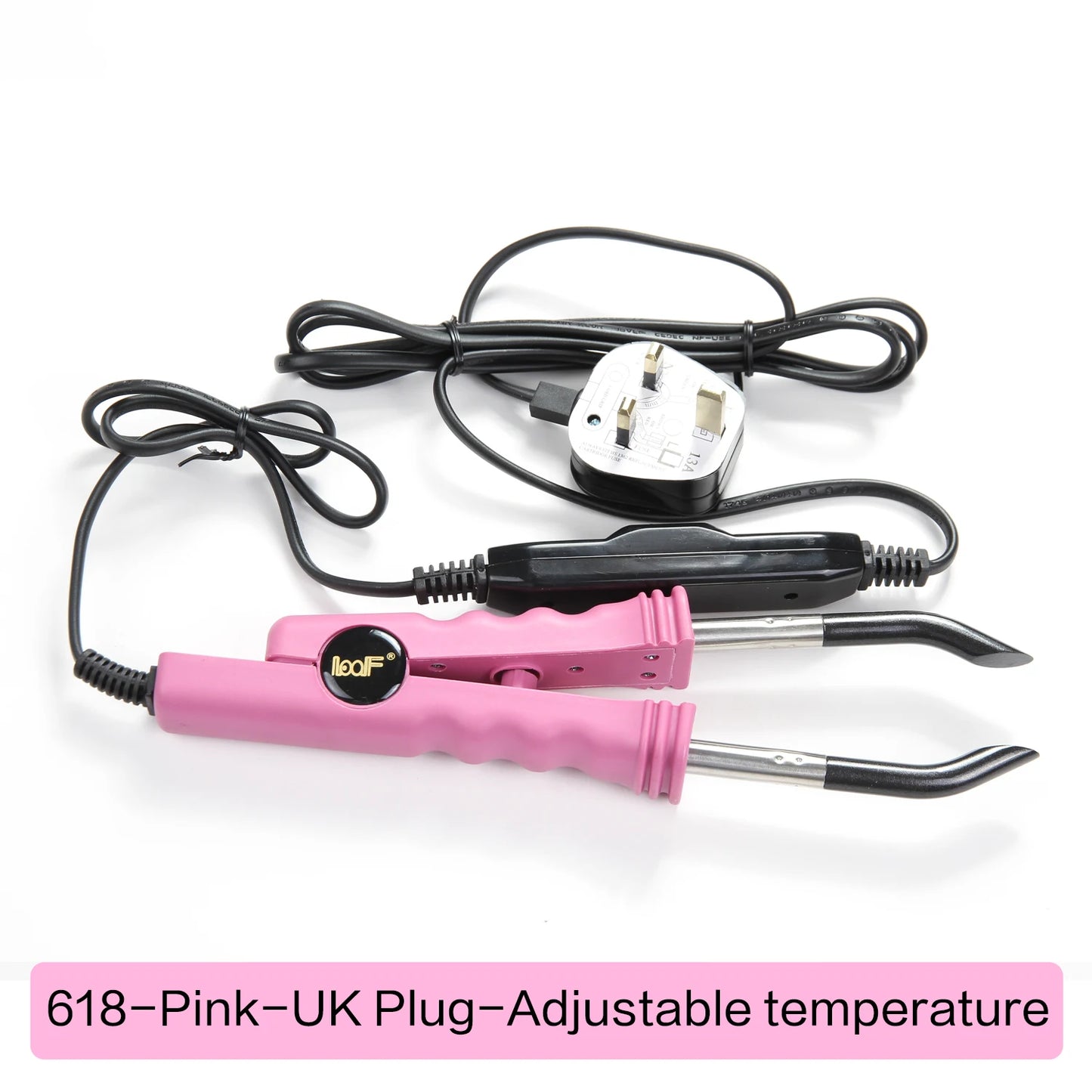 Loof Hair Extension Iron Professional Hair Styler Salon Model-Flash Keratin Bonding Tool Control/Constant Temperature EU/US Plug