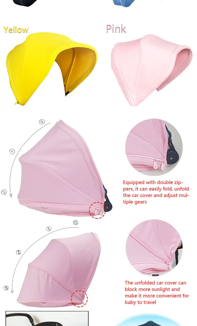 Baby Stroller Sun Shade Awning Canopy And Seat Cushion Armrest For Bugaboo Bee6 Bee5 Bee3 Baby Stroller Accessories