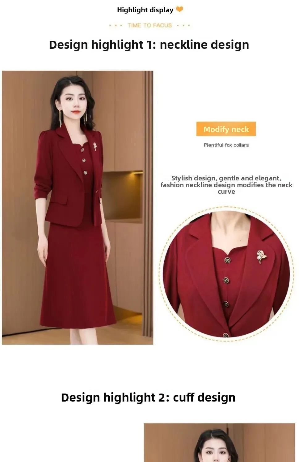 Elegant Slimming Autumn Winter Wedding Dress Set Long Ankle Length Cocktail Dresses with Suit Jacket for Wedding Banquet