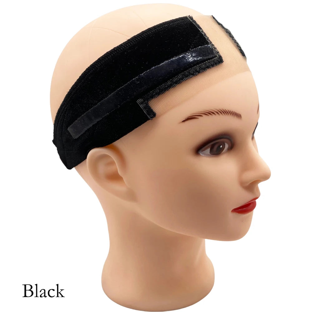 New Double-Sided Silicone Velvet Metal Buckle Anti-Slip Headband To Hold Wigs Wig Fixing Band Headband Adjustable Accessories