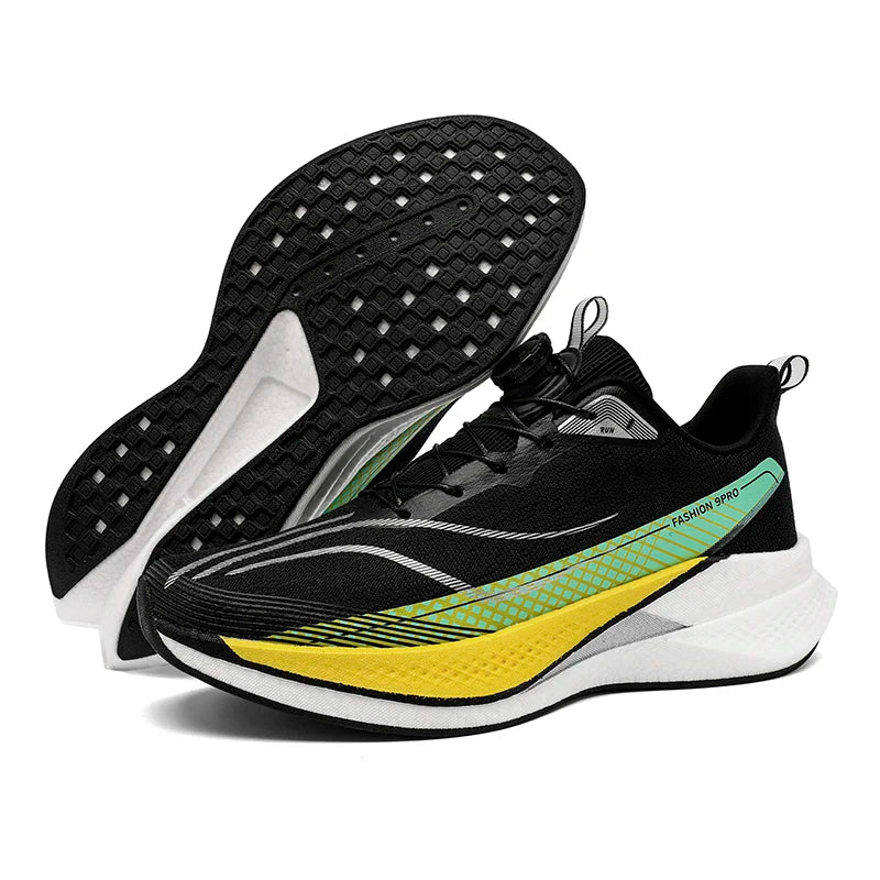 Carbon Plate Running Shoes Ultra Lightweight Soft Breathable Mesh Daily Training Sneakers Shock Absorbing for Men Women Jogging