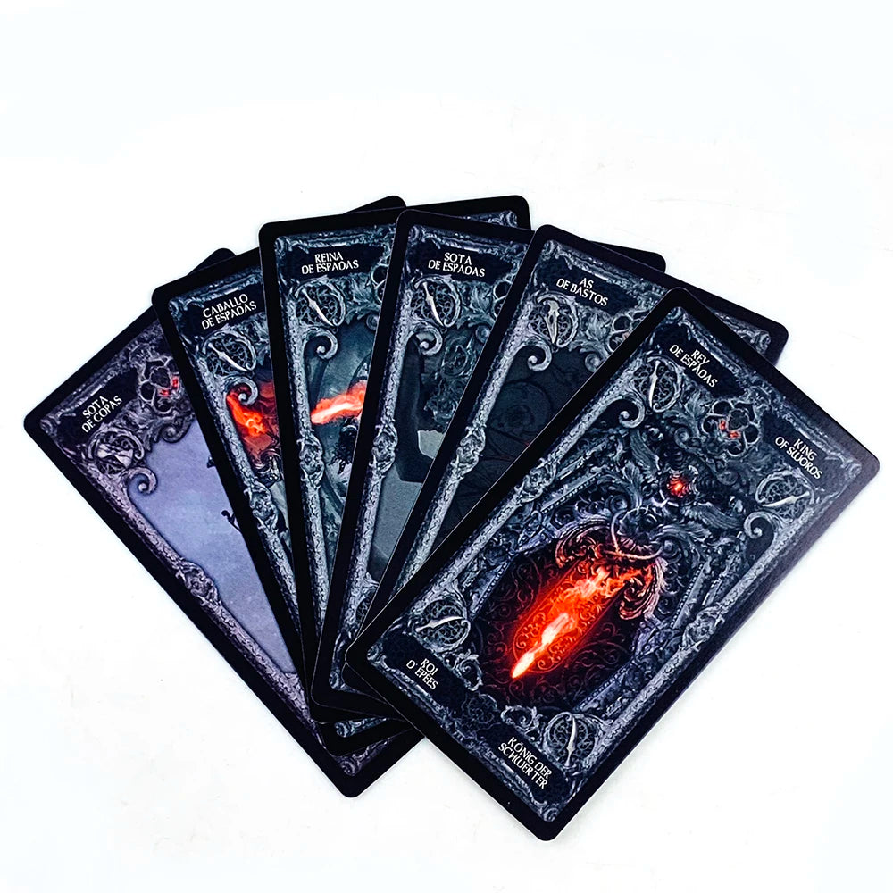 XIII Dark Tarot Cards Deck Board Game Mysterious Divination Edition Borad Playing Games，Holiday Games Leisure Party Card Game