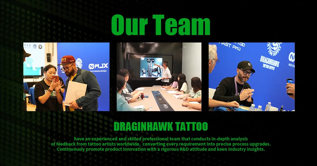 Dragonhawk Fold Pro Wireless Tattoo Machine Adjustable 7 Strokes Power By Mcore-c2 Low Vibration Silent Stable for Beginners