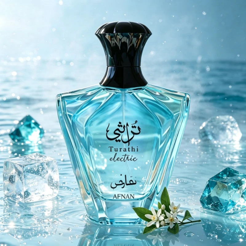 AFNAN Man Cologne Perfumes Arabes Turathi Blue Perfume Man Citrus Woody Amber Spicy Fragrance Lasting Musk Vanilla Scent 100ml