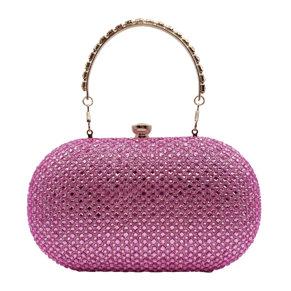 2024 Luxury Evening Bags for Women - Rhinestone Clutch Purse with Crystal Decorations, Wedding Party Handbag